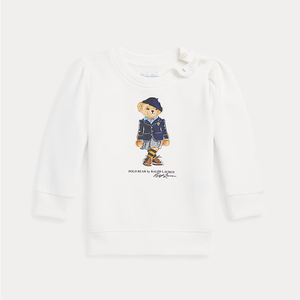 Polo by Ralph Lauren Kids White Sweatshirt with Bear Design